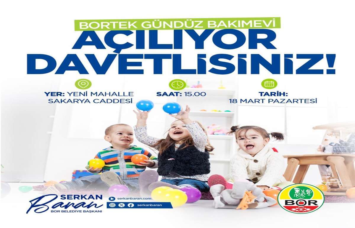 Bor'da ‘GÜNDÜZ BAKIMEVİ’ Açılıyor